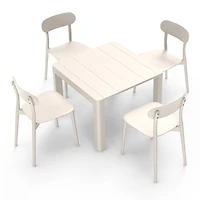 Patioflare Plus Recycled Plastic Cream Square Patio Table