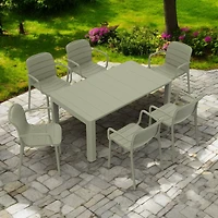 Patioflare Plus Recycled Plastic Green Rectangular Patio Table