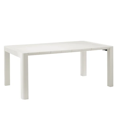 Patioflare Plus Table de patio rectangulaire en plastique recyclé couleur crème