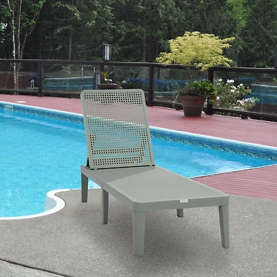 Patioflare Plus Recycled Plastic Outdoor Lounger Chair - Green