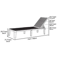 Chaise longue d'extérieur Patioflare, verte