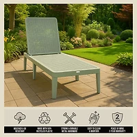 Chaise longue d'extérieur Patioflare, verte