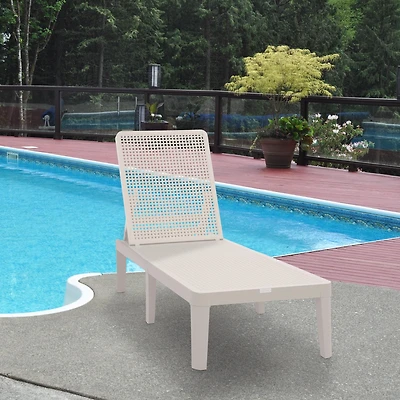 Patioflare Plus Chaise longue d'extérieur en plastique recycl