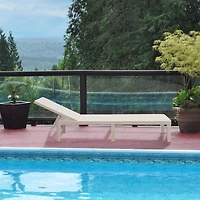 Patioflare Outdoor Lounge Chair, Cream