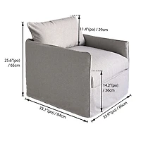 Patioflare Lanai Modular Outdoor Arm Club Chair, Grey
