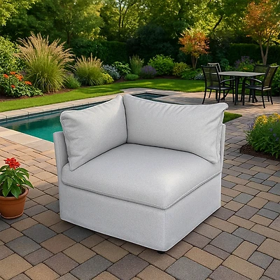 Patioflare Lanai Modular Outdoor Corner Chair, Grey