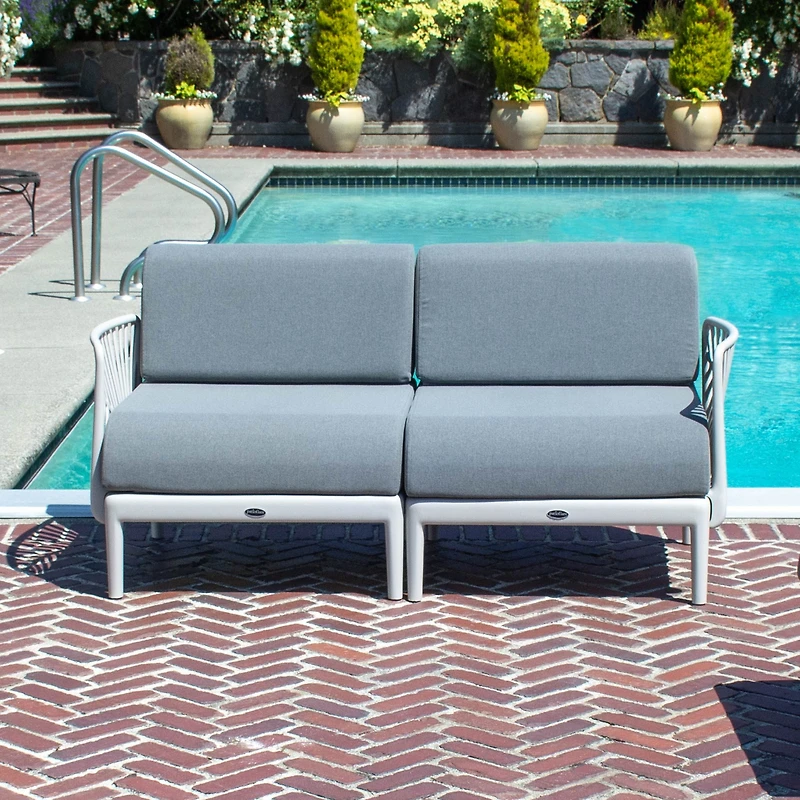 Patioflare Plus Recycled Plastic Leaf Modular Love Seat Patio Sofa