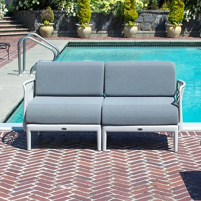 Patioflare Plus Recycled Plastic Leaf Modular Love Seat Patio Sofa