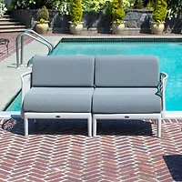 Patioflare Plus Recycled Plastic Leaf Modular Love Seat Patio Sofa