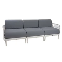 Patioflare Plus Recycled Plastic Leaf Modular 3-Seater Patio Sofa
