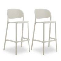 Tabouret de bar pour patio Siena Patioflare, ensemble 2, crème