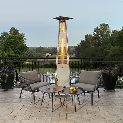 Paramount Flame Patio Heater - Grey and Silver