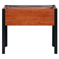 Wide Wood Raised Rectangle Planter
