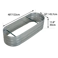 Grapevine Oval Steel Raised Garden Bed