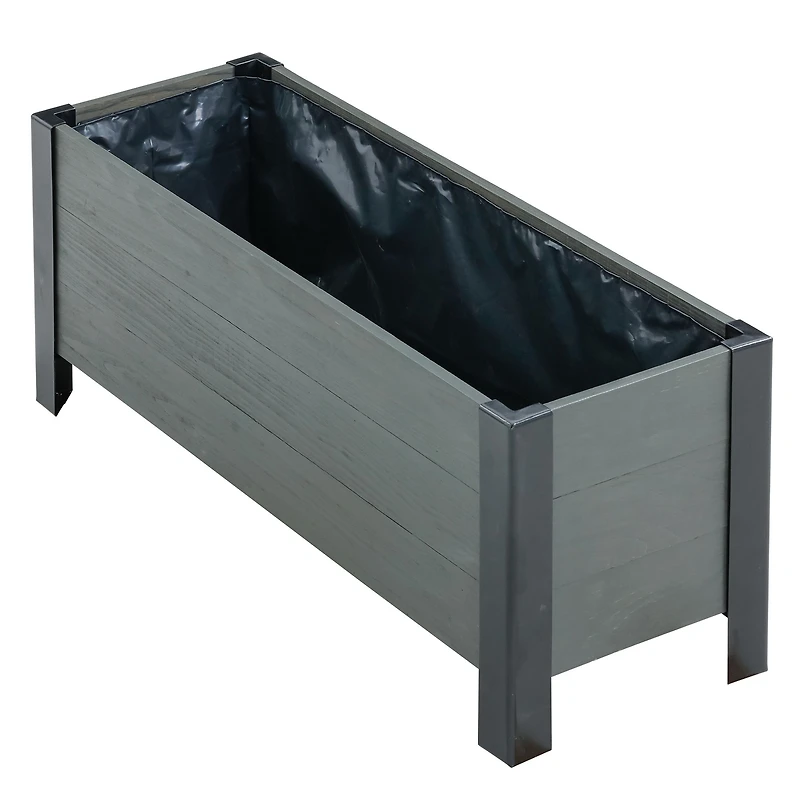 Grapevine Recycled Wood Rectangular Planter