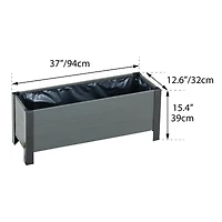 Grapevine Recycled Wood Rectangular Planter
