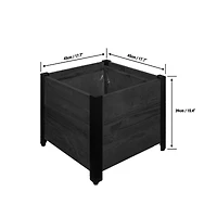 Grapevine Recycled Wood Square Planter