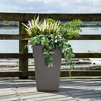 Grapevine Plus Ollie Recycled Plastic Planters - Grey, Set of 2