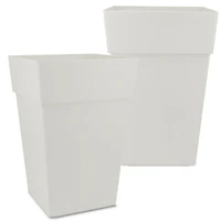 Grapevine Plus Ollie Jardinières en plastique recyclé - Crème, ensemble de 2