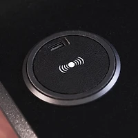 Sit-Stand Pedestal Desk with Wireless Charger