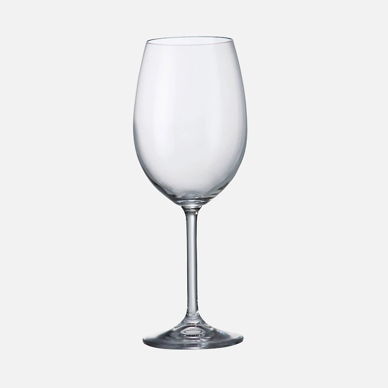 Bohemia Universal White/Red Glasses, Set of 6  – 450ml