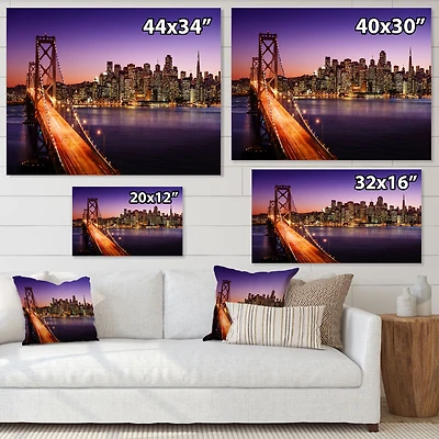 Toile « San Francisco skyline and Bay Bridge »
