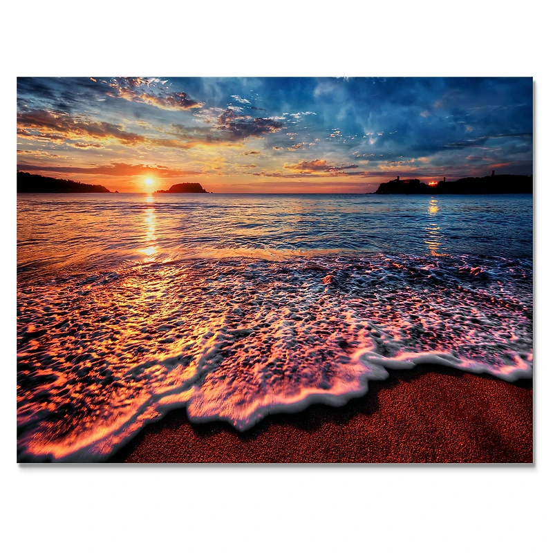 Peaceful Evening Beach View  Canvas Art Print