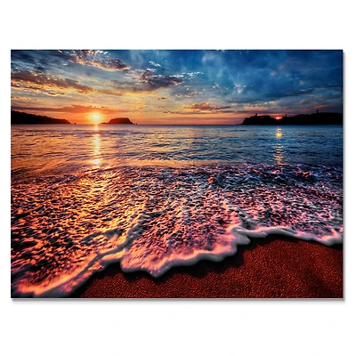 Peaceful Evening Beach View  Canvas Art Print