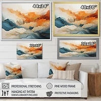 Art fluide dynamique « Orange and Blue River Ink »
