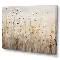 Beige Wildflower Fantasy – Dreamy Neutral Floral Artwork