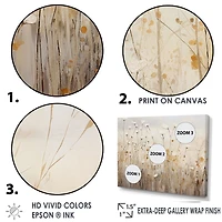 Beige Wildflower Fantasy – Dreamy Neutral Floral Artwork