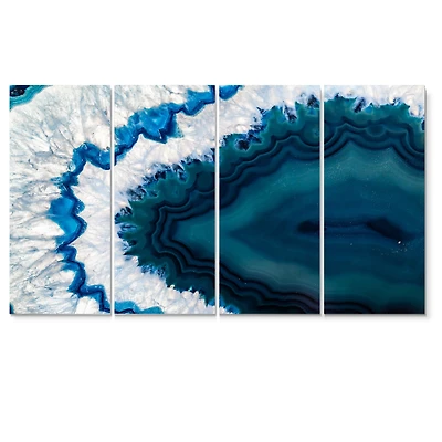 Blue Brazilian Geode Canvas Wall Art Print