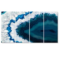Blue Brazilian Geode Canvas Wall Art Print