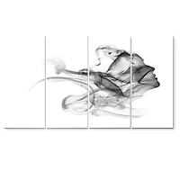 Woman and Smoke Double Exposure Canvas Wall Art