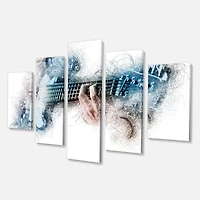 Man Playing A Guitar Watercolor  Canvas Wall Art