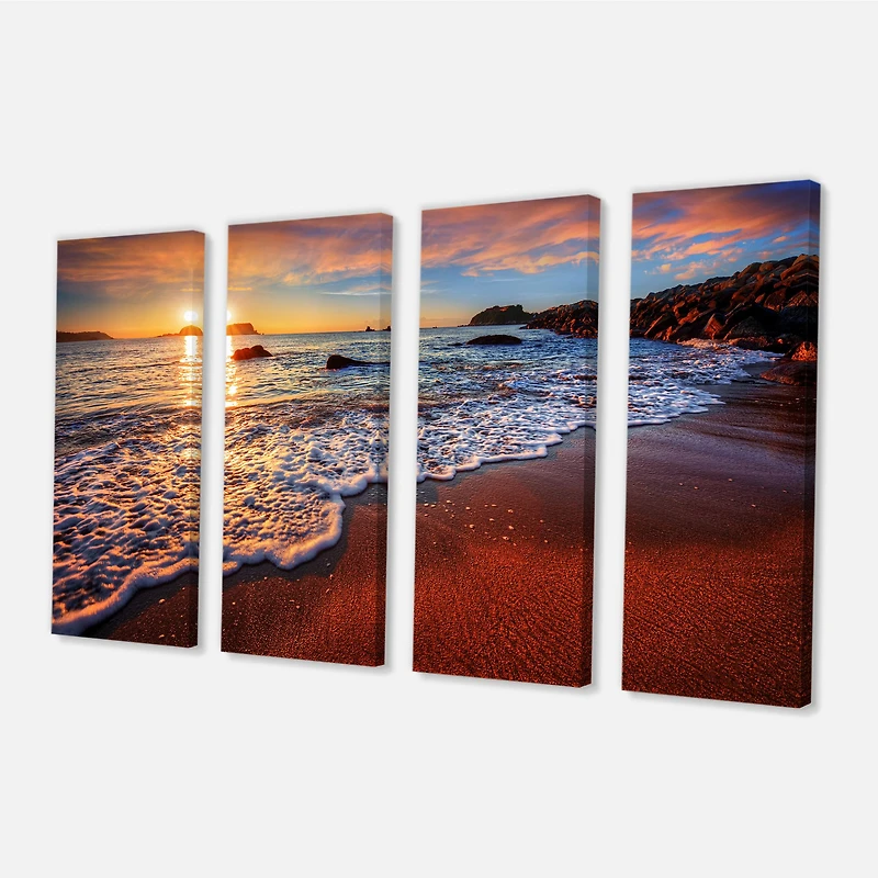 Toile imprimée « Stunning Ocean Beach at Sunset »