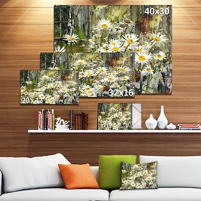 Daisies Flowers Under the Window  Wall Art