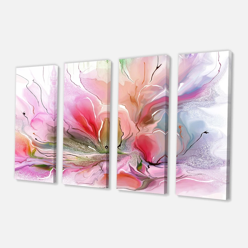 Lovely Painted Floral Design Wall Art