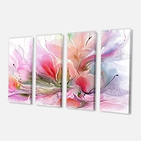Lovely Painted Floral Design Wall Art