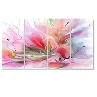 Lovely Painted Floral Design Wall Art