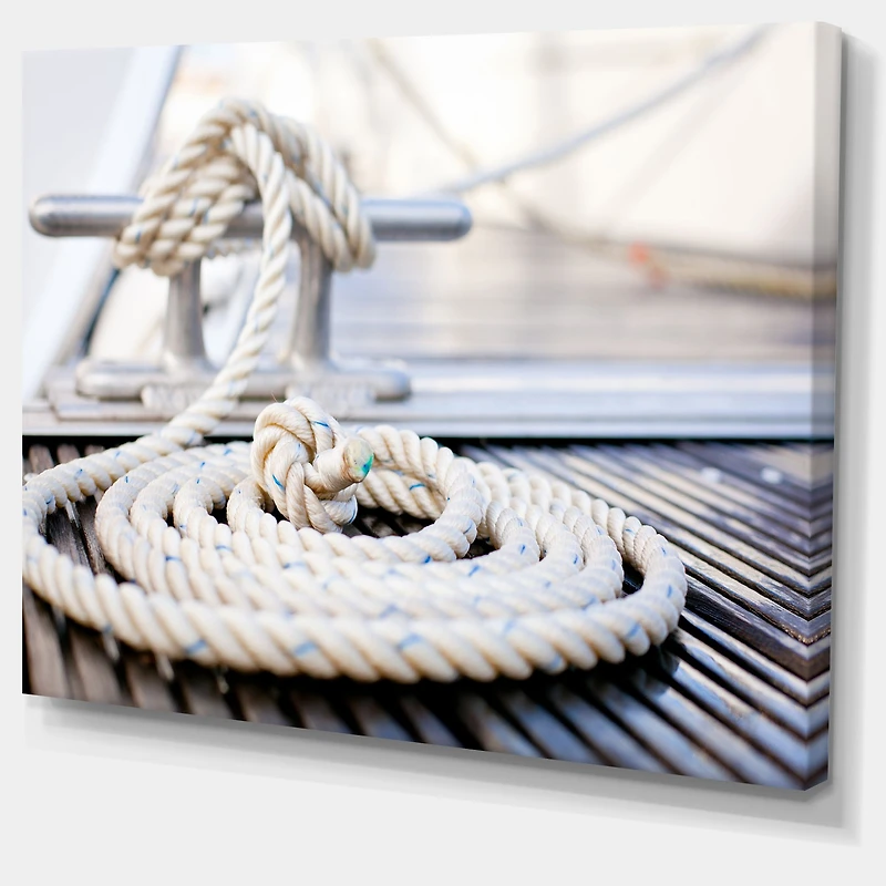 White Nautical Mooring Rope  Wall Art