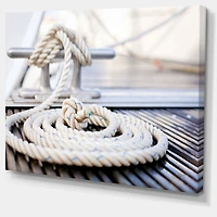 White Nautical Mooring Rope  Wall Art