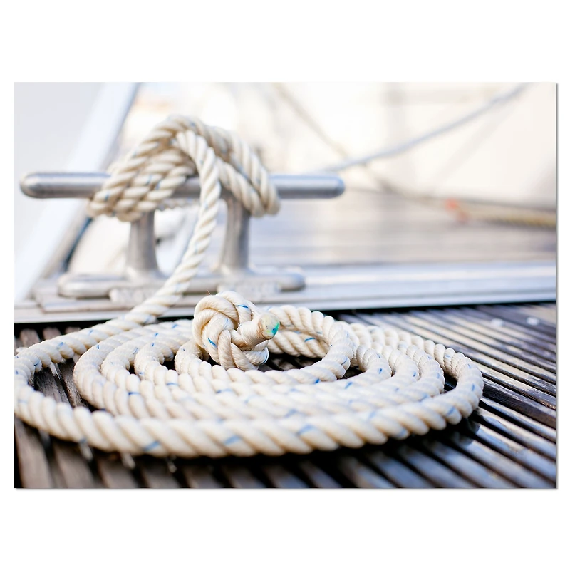 White Nautical Mooring Rope  Wall Art