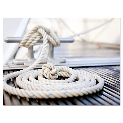 White Nautical Mooring Rope  Wall Art
