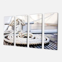 Panneaux de toile « White Nautical Mooring Rope »