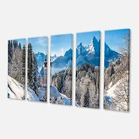 Winter the Bavarian Alps Canvas Wall Art - Panels