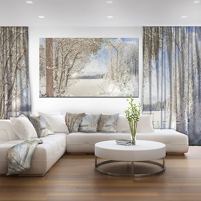 Lake Winter Woods Wall Art