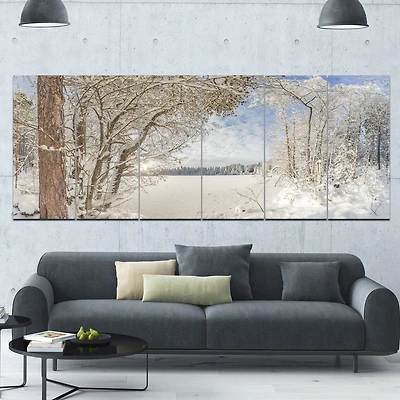 Toile « Lake Winter Woods »