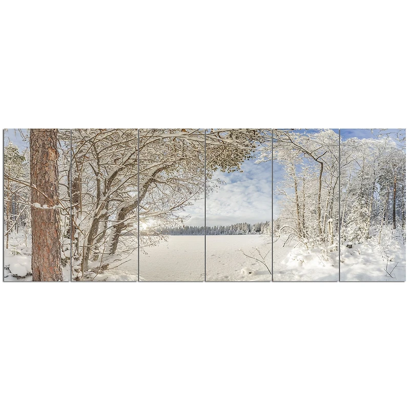 Lake Winter Woods Wall Art
