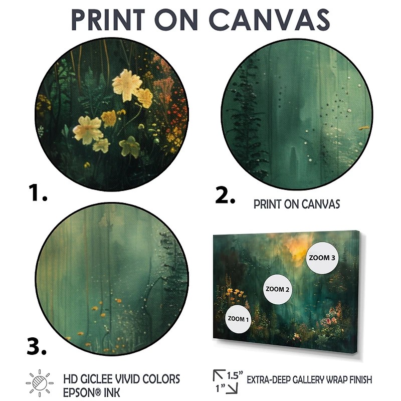 Paysage forestier mystique « Enchanted Green Forest »